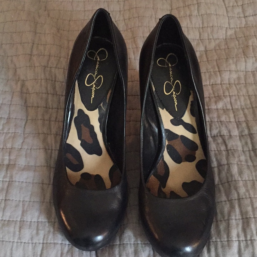 High heeled shoes
